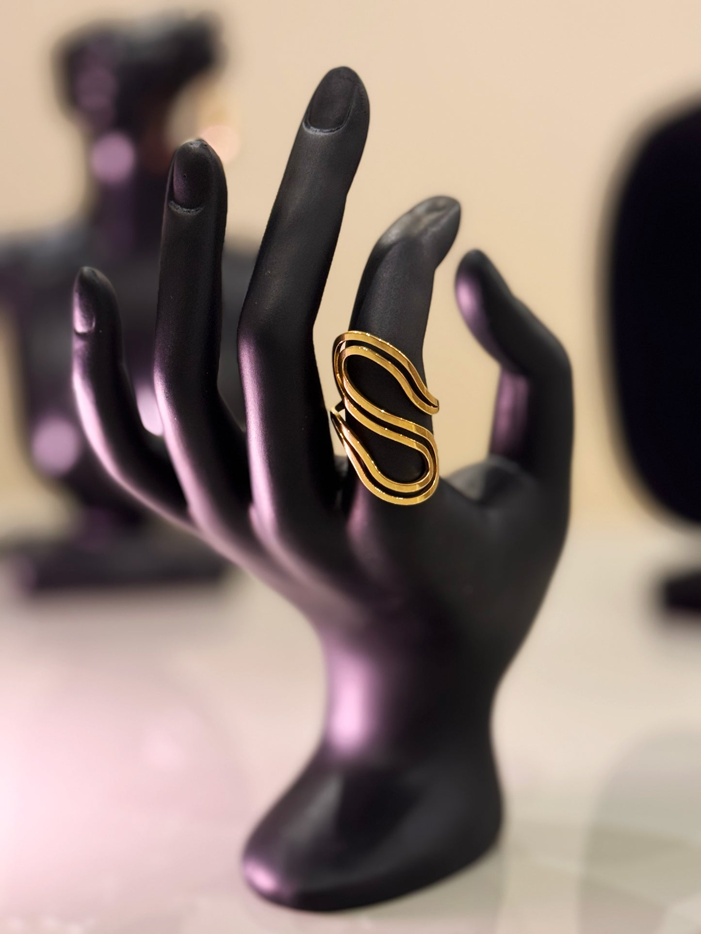 Wave Curve Gold Ring