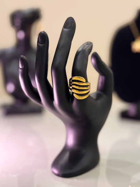 Open Cage Gold Ring